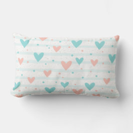 Whimsical Heart Striped Kussen