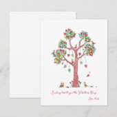 Whimsical Heart Tree Happy Valentine Day Feestdagenkaart (Voorkant / Achterkant)