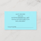 Whimsical Heart & Wings Doula Geboortezorg Kortingskaartje (Achterkant)