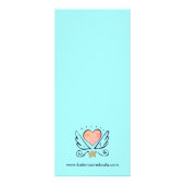 Whimsical Heart & Wings Doula of Verloskundige Die Reclamekaart (Achterkant)