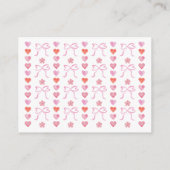 Whimsical Hearts Baby Shower Books for Baby Informatiekaartje (Achterkant)