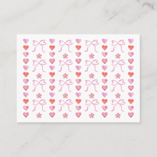 Whimsical Hearts Baby Shower Books for Baby Informatiekaartje (Achterkant)