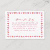 Whimsical Hearts Baby Shower Books for Baby Informatiekaartje (Voorkant)