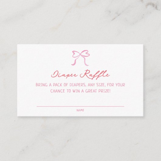 Whimsical Hearts Baby Shower Diaper Raffle Informatiekaartje (Voorkant)