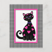 Whimsical Hearts Cat Briefkaart (Voorkant)