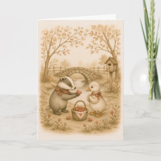 Whimsical Hearts Groet Kaart (Voorkant)