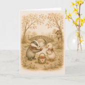 Whimsical Hearts Groet Kaart (Gele Bloem)