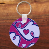 Whimsical Hearts key chain Sleutelhanger (Voorkant)