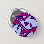 Whimsical Hearts-knop Ronde Button 5,7 Cm (Voorkant /achterkant)