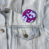 Whimsical Hearts-knop Ronde Button 5,7 Cm (In situ)