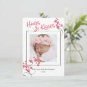 Whimsical Hearts knuffels en kussen Valentijn Feestdagenkaart (Staand voorkant)