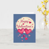 Whimsical Hearts & Moonlight Valentine's Day Kaart (Gele Bloem)