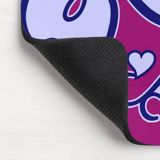 Whimsical Hearts mousepad Muismat (Hoek)