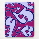 Whimsical Hearts mousepad Muismat (Voorkant)