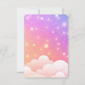 Whimsical Hearts & Rainbows Baby shower Bedankkaart (Achterkant)