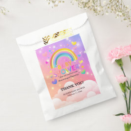 Whimsical Hearts & Rainbows Baby shower Bedankzakje