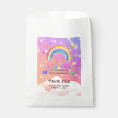 Whimsical Hearts & Rainbows Baby shower Bedankzakje (Voorkant)