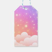 Whimsical Hearts & Rainbows Baby shower Cadeaulabel (Achterkant)