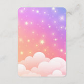 Whimsical Hearts & Rainbows Baby shower Informatiekaartje (Achterkant)