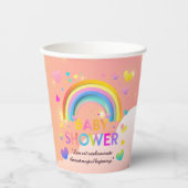 Whimsical Hearts & Rainbows Baby shower Papieren Bekers (Voorkant)