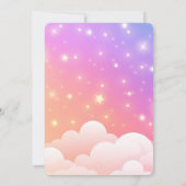 Whimsical Hearts & Rainbows Baby shower Uitnodigin Kaart (Achterkant)