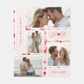 Whimsical Hearts Romantic Chic Photo Collage Gift  Fleece Deken (Voorkant)
