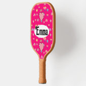 Whimsical Hearts, Stars & Rainbow Dreamscape Pickleball Paddle (Links)