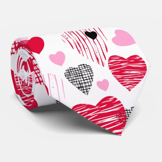 Whimsical Hearts Valentijns Stropdas (Opgerold)