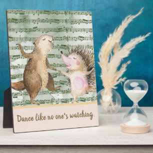 Whimsical Hedégel & Beaver Dance Tabletop Fotoplaat
