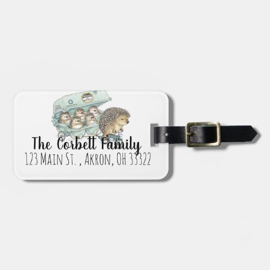 Whimsical Hedegel Family  Bagagelabel (Voorkant horizontaal)
