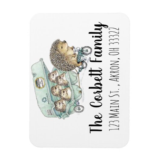 Whimsical Hedegel Family  Magneet (Verticaal)