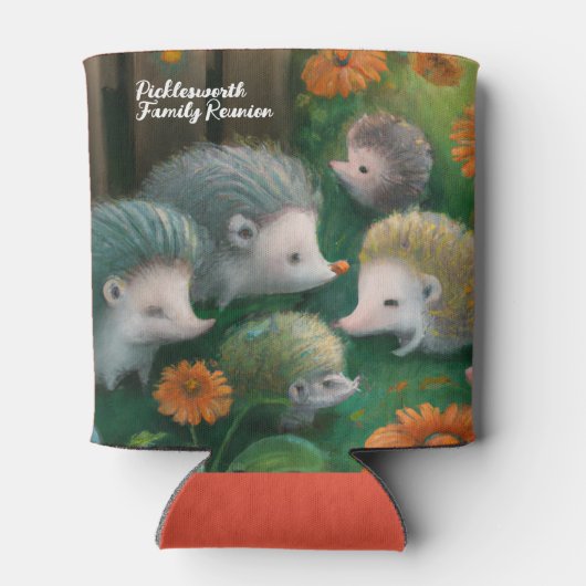 Whimsical Hedegel Family Picnicking in the Garden Blikjeskoeler (Achterkant)