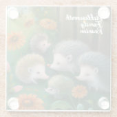 Whimsical Hedegel Family Picnicking in the Garden Glazen Onderzetter (Achterkant)