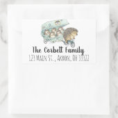 Whimsical Hedegel Family  Rechthoekige Sticker (Tas)