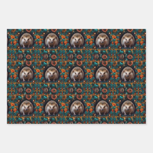 Whimsical Hedegel Inpakpapier Vel (Voorkant 2)