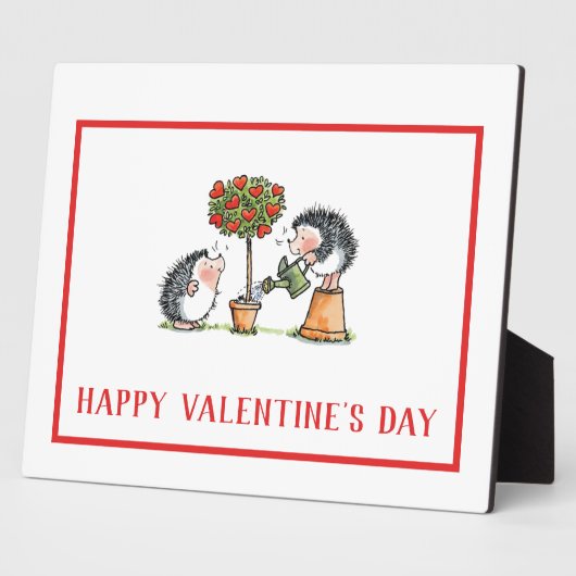 Whimsical Hedégs Valentijnsdag Fotoplaat (Zijkant)