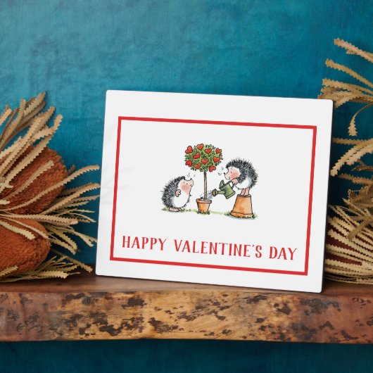 Whimsical Hedégs Valentijnsdag Fotoplaat (Zijkant)