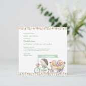 Whimsical Hedgehog Baby shower Fotouitnodiging Kaart (Staand voorkant)