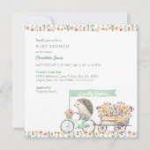 Whimsical Hedgehog Baby shower Fotouitnodiging Kaart (Voorkant)