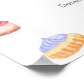 Whimsical Hedgehog Chef Baker Baby Shower Welcome Poster (Hoek)