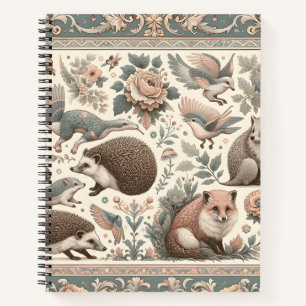Whimsical Hedgehog Haven: Victoriaans bloemen Notitieboek