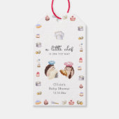 Whimsical Hedgehog Little Chef Baker Baby Shower  Cadeaulabel (Voorkant)