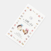 Whimsical Hedgehog Little Chef Baker Baby Shower Servet (Hoek)