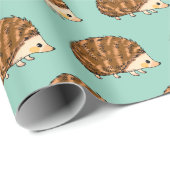 Whimsical Hedgehog – Schattige Bos Dier Cadeaupapier (Rol Hoek)