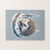 Whimsical Hedgehog Seizoen: Winter [A] Legpuzzel (Horizontaal)