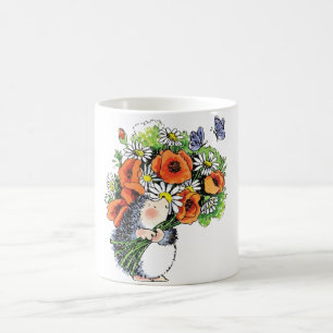 Whimsical Hedgel en Poppies Koffiemok