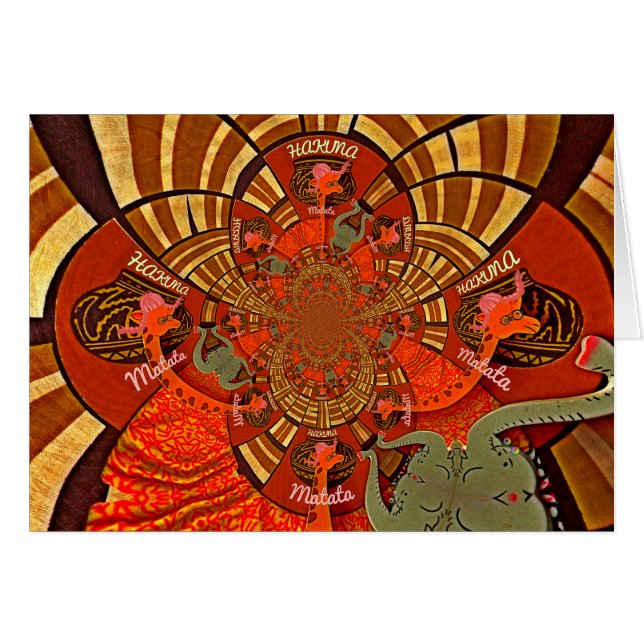 Whimsical Heights: Mooie Grappige Giraffe Afrikaan (Voorkant Horizontaal)