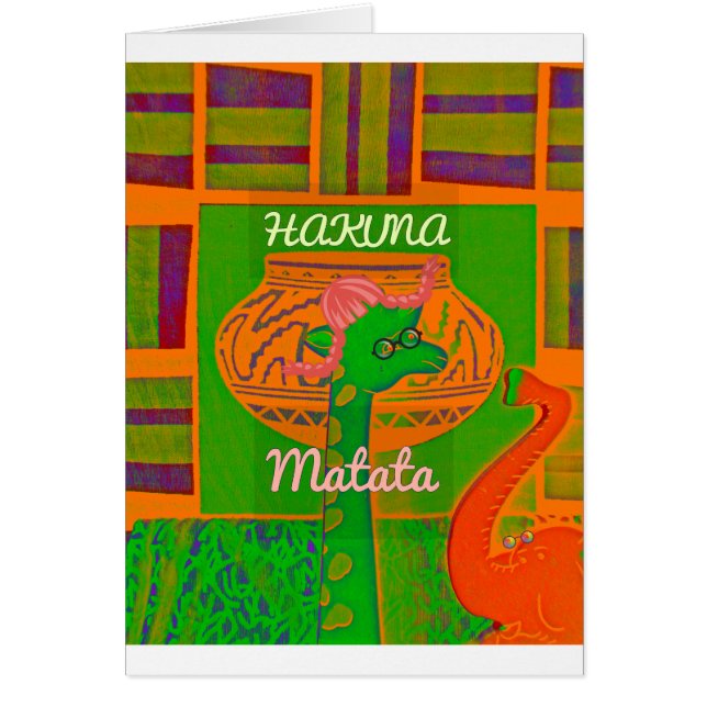 Whimsical Heights: Mooie Grappige Giraffe Afrikaan (Voorkant)