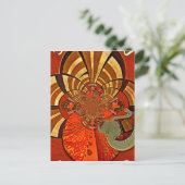 Whimsical Heights: Mooie Grappige Giraffe Afrikaan Briefkaart (Staand voorkant)