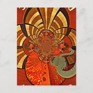 Whimsical Heights: Mooie Grappige Giraffe Afrikaan Briefkaart